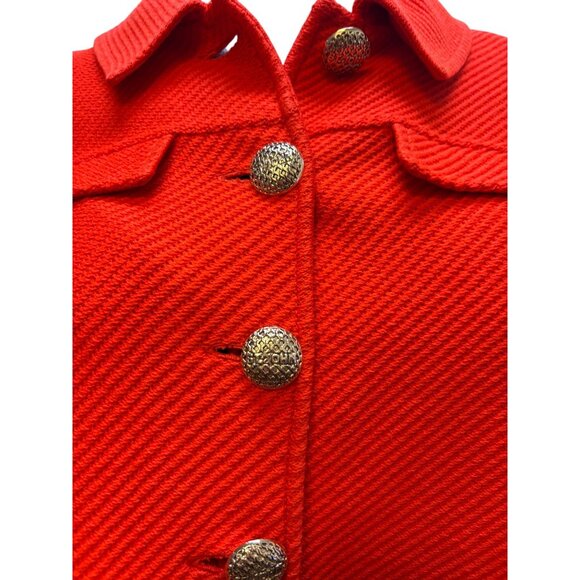 St. John Knit Cropped Jacket Red Size 8 - Picture 5 of 6